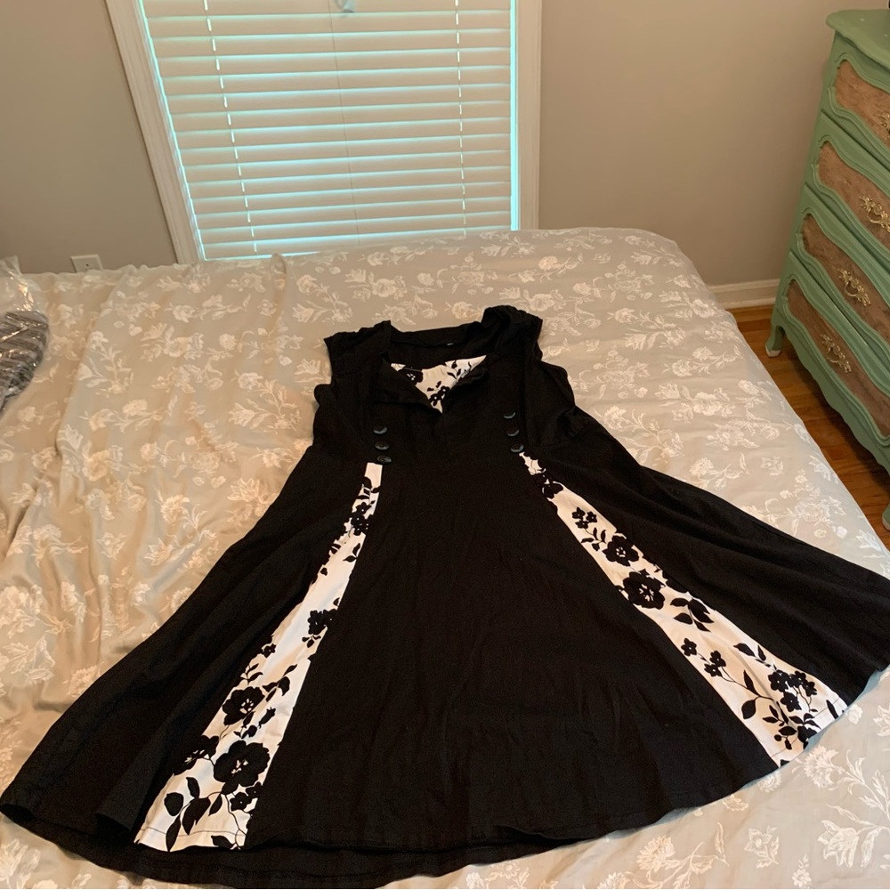 Black retro swing dress